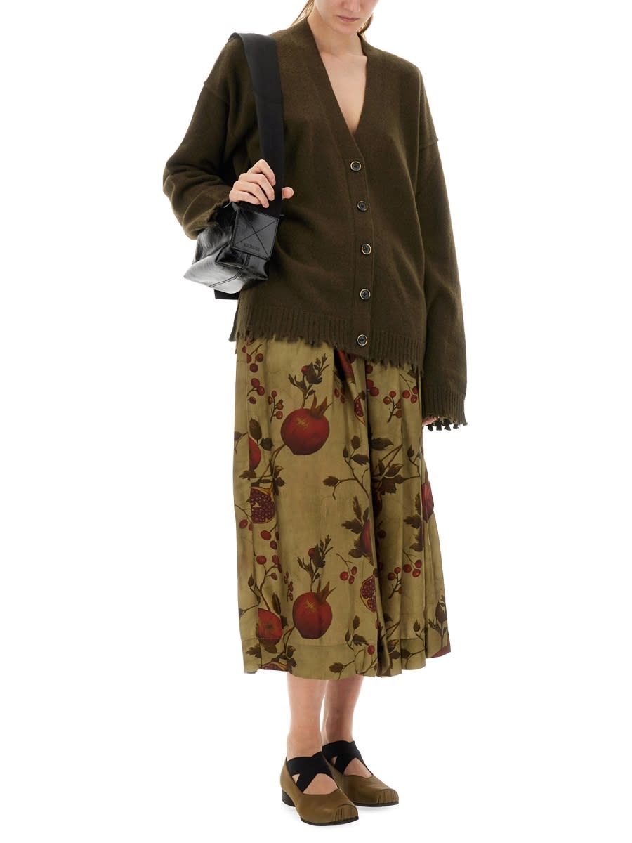 Uma Wang Loose-fitting Cashmere Cardigan With Front Buttons In Green