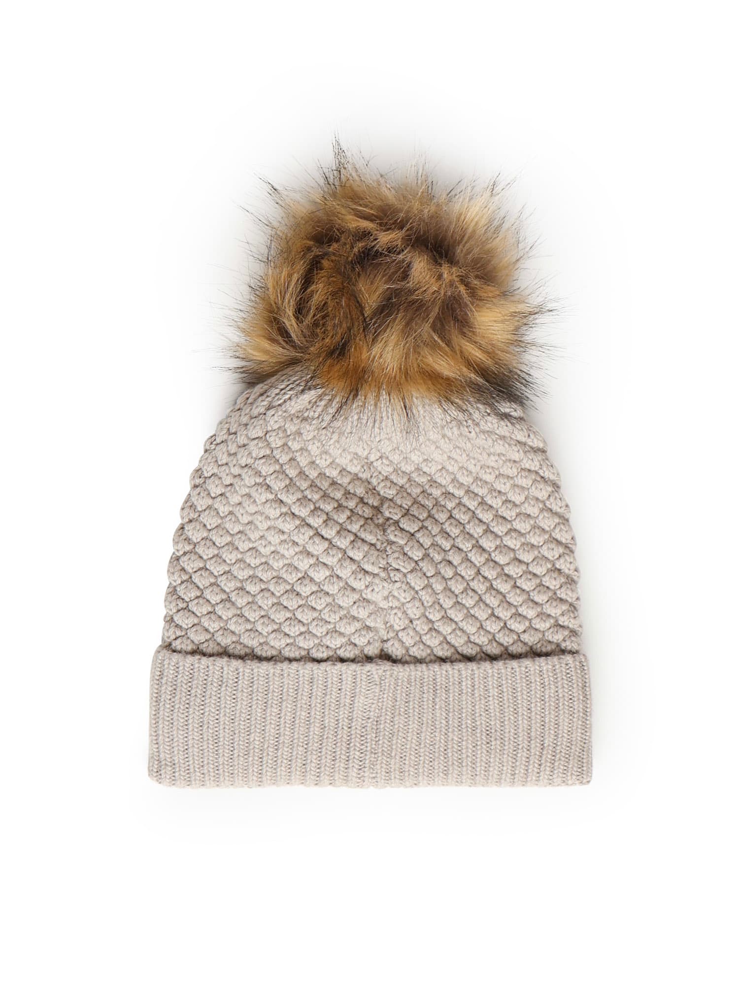 Colmar Hat With Fur Pompom In Neutral
