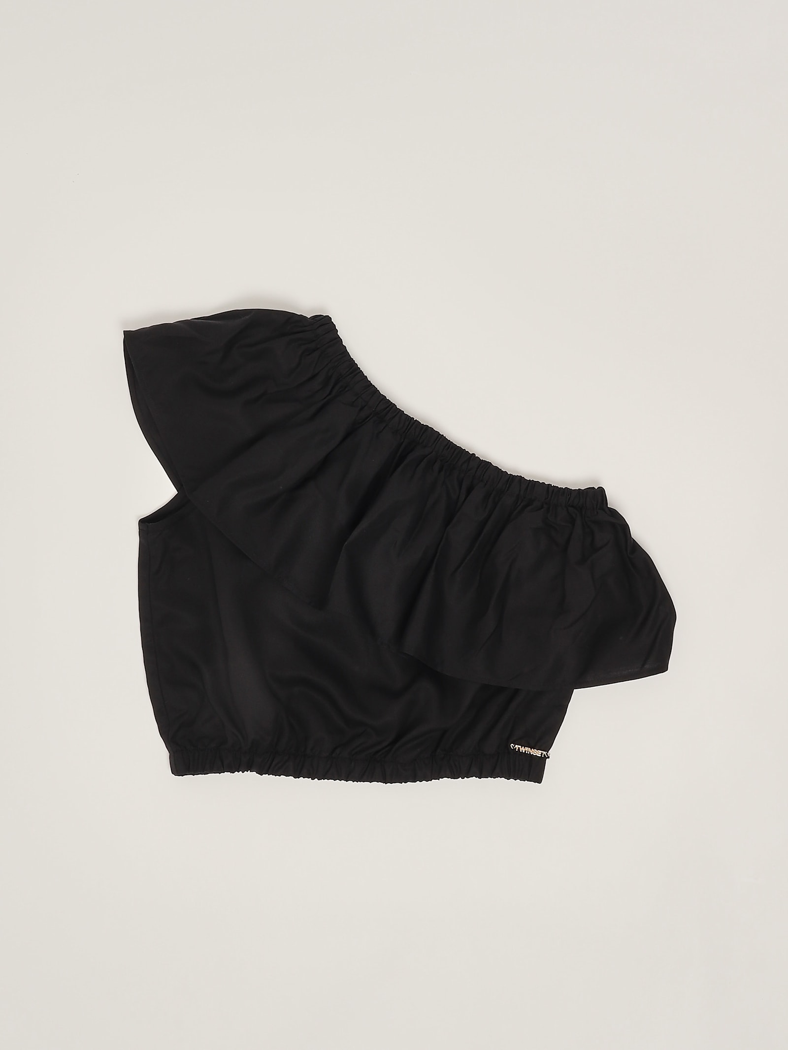Twinset One-shoulder Top In Nero