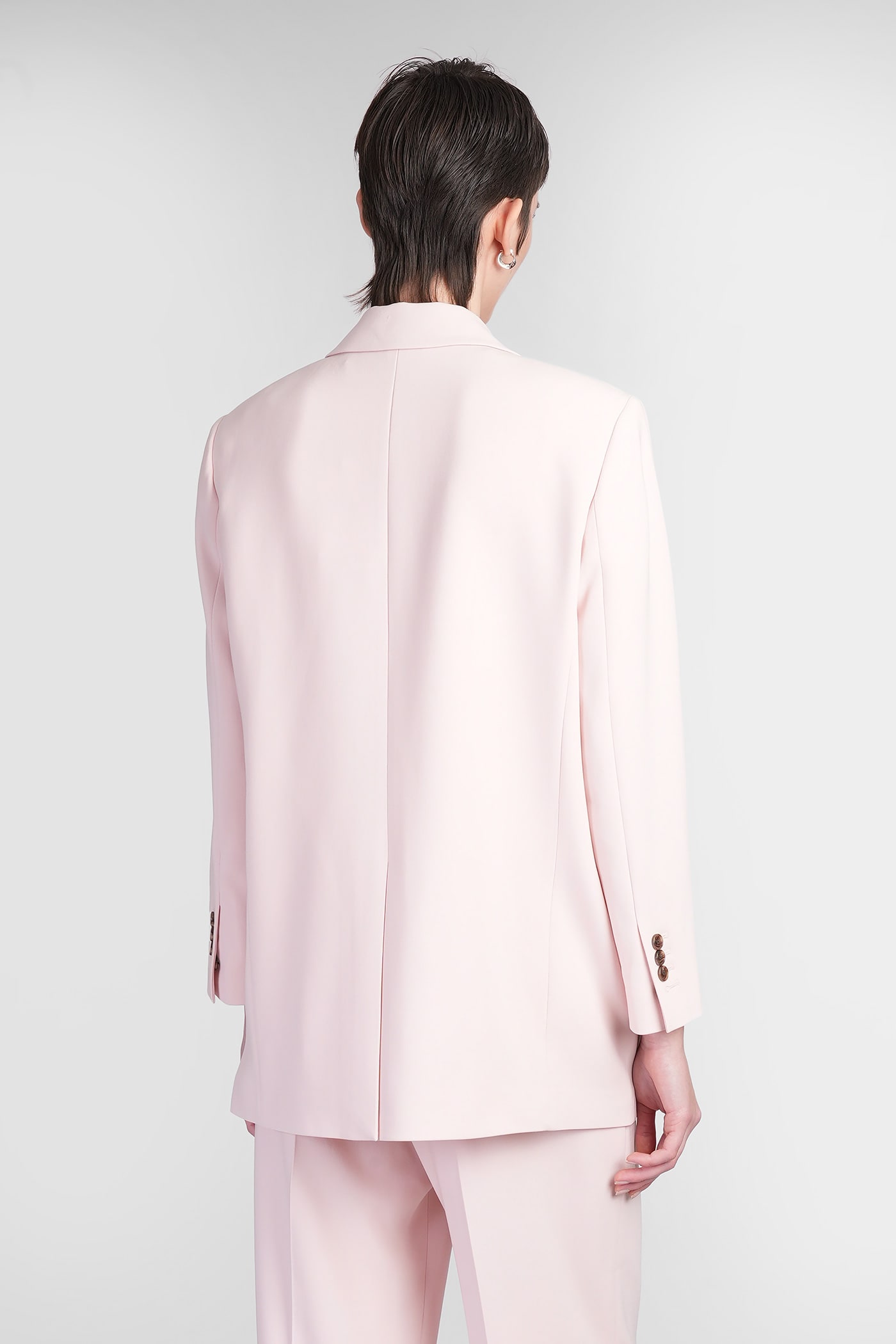 Theory Tailored Blazer With Notched Lapels In Rose-pink