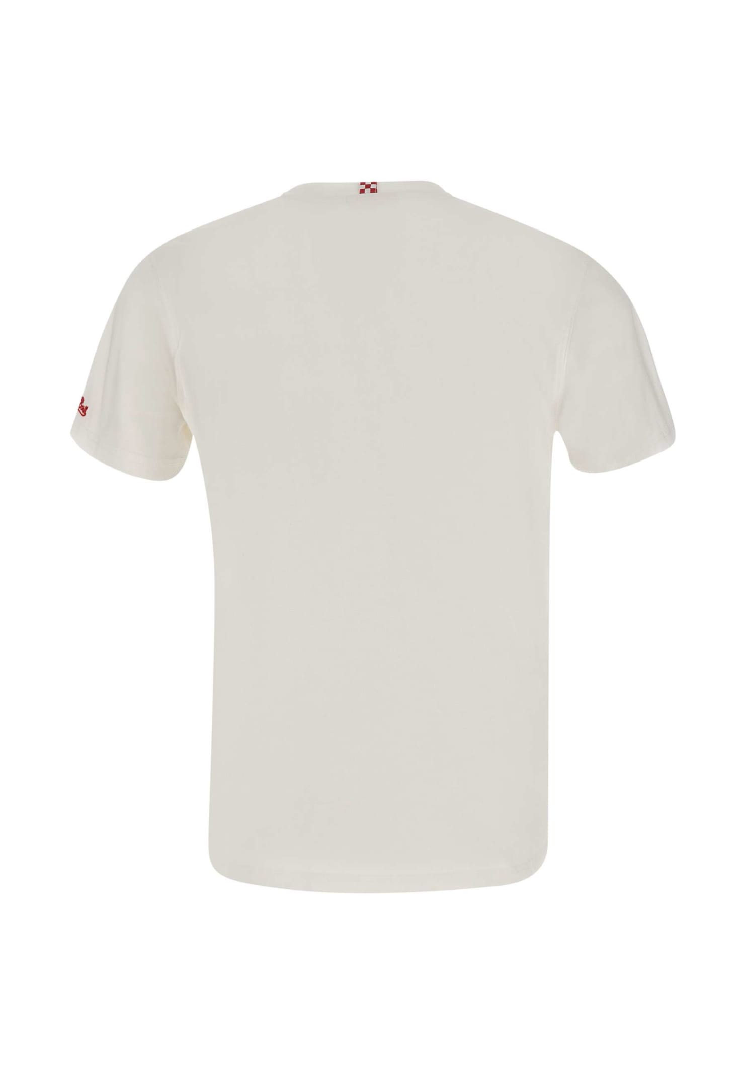 Shop Mc2 Saint Barth Aperol Spritz Cotton T-shirt In White