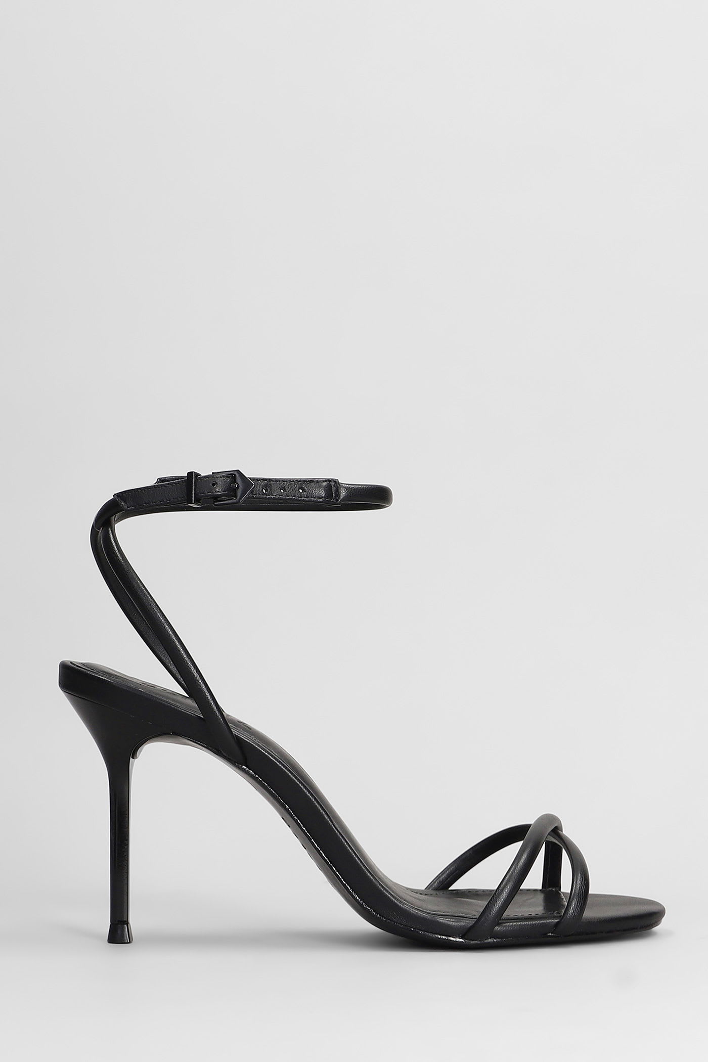 Shop Schutz Sandals In Black Leather