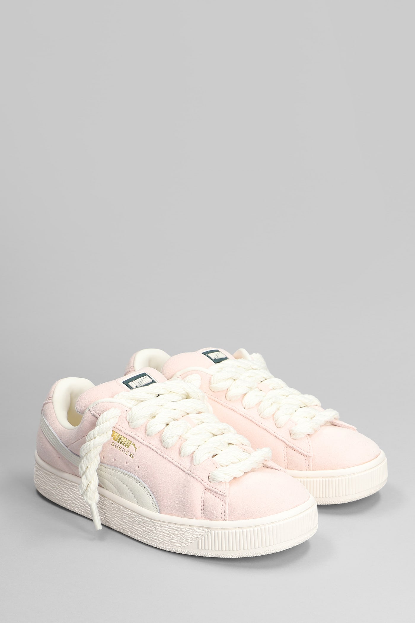 Puma Suede Xl Grape Sneakers In Rose-pink Suede In Rose-pink
