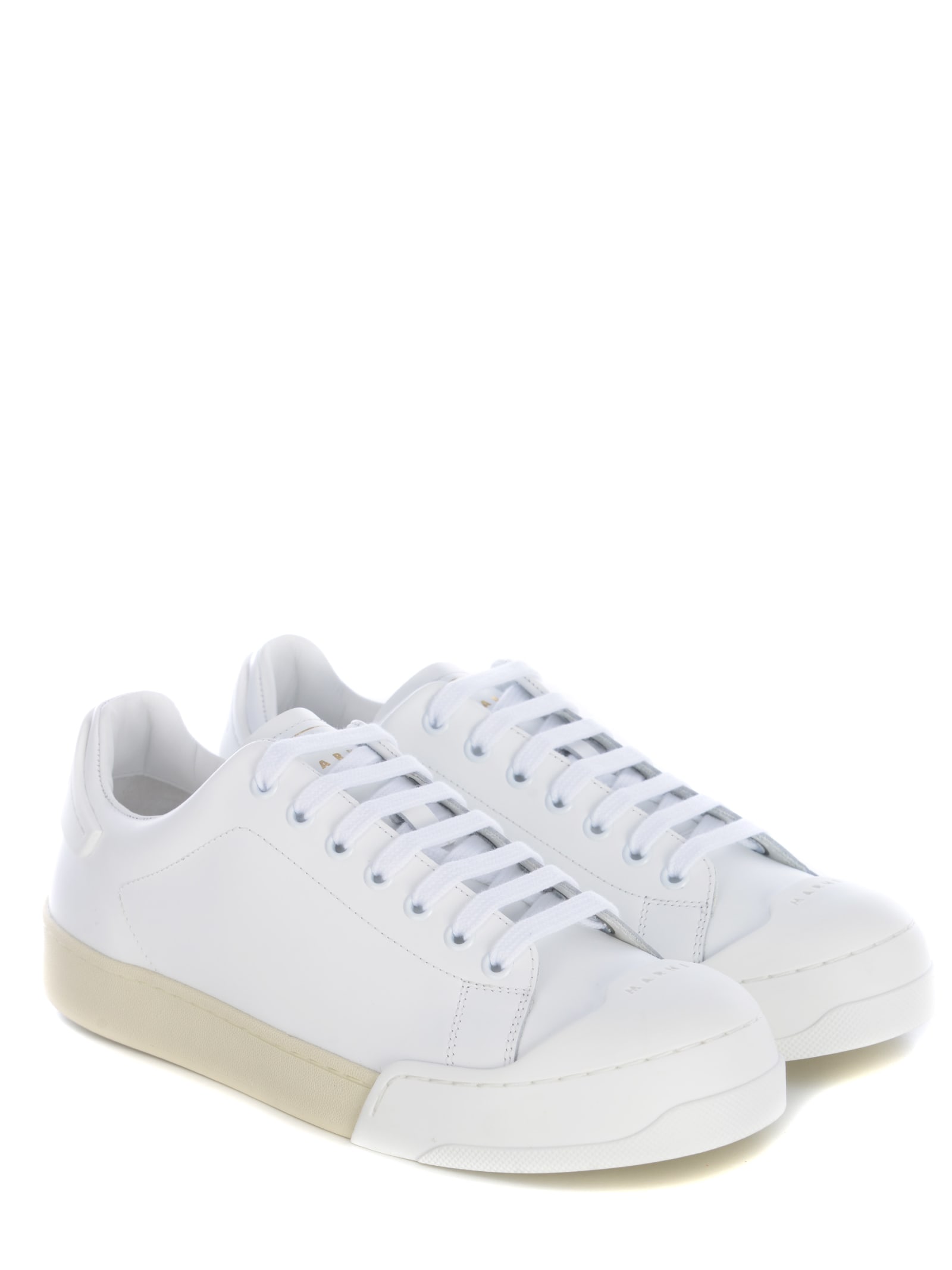 Shop Marni Sneakers  Dada Made Of Nappa In Bianco