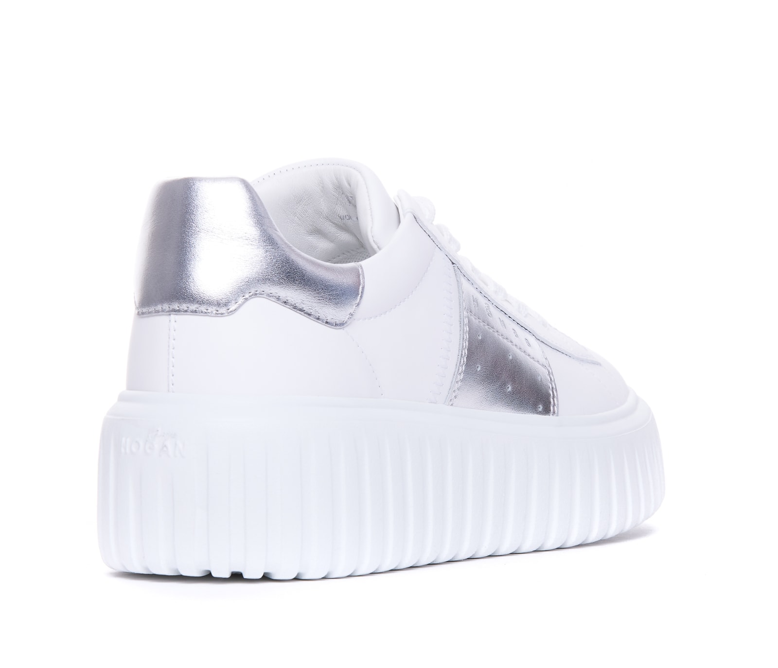 Shop Hogan H-stripes Sneakers In White