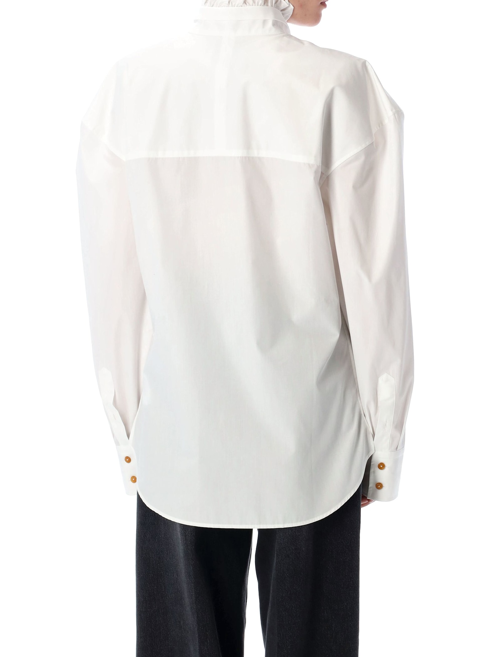 Vivienne Westwood Women White Football Shirt, S Luxury Shirts For Women Darveys In Neutral