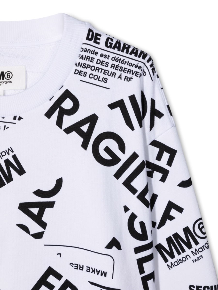 Mm6 Maison Margiela Felpa In White