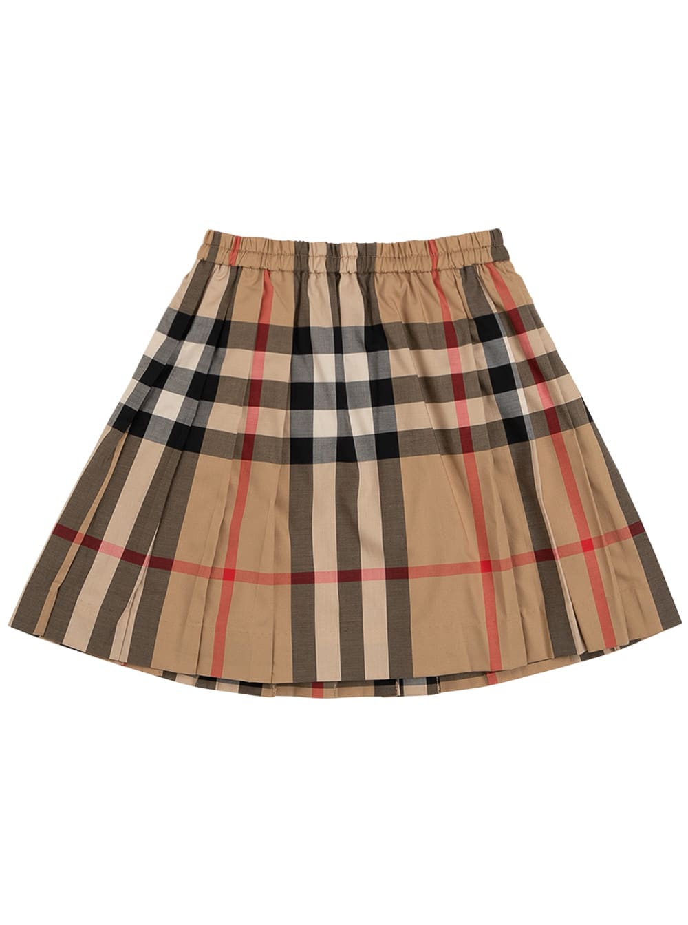 Burberry Vintage Check Cotton Pleated Skirt