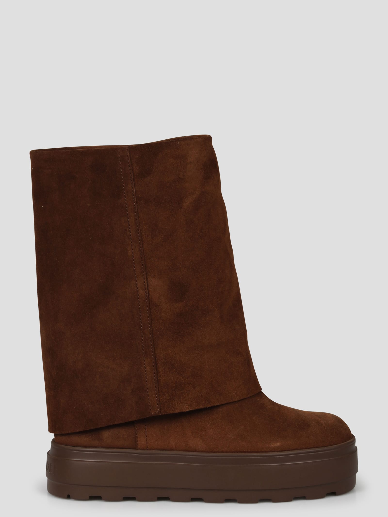 Shop Casadei New Double Face Suede Boots In Brown