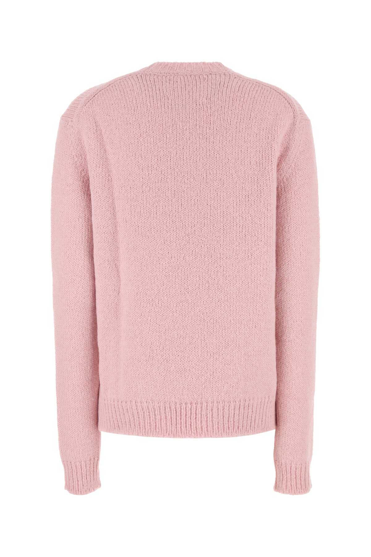 Jil Sander Ribbed-cuff Alpaca-wool-blend Sweater In Pink