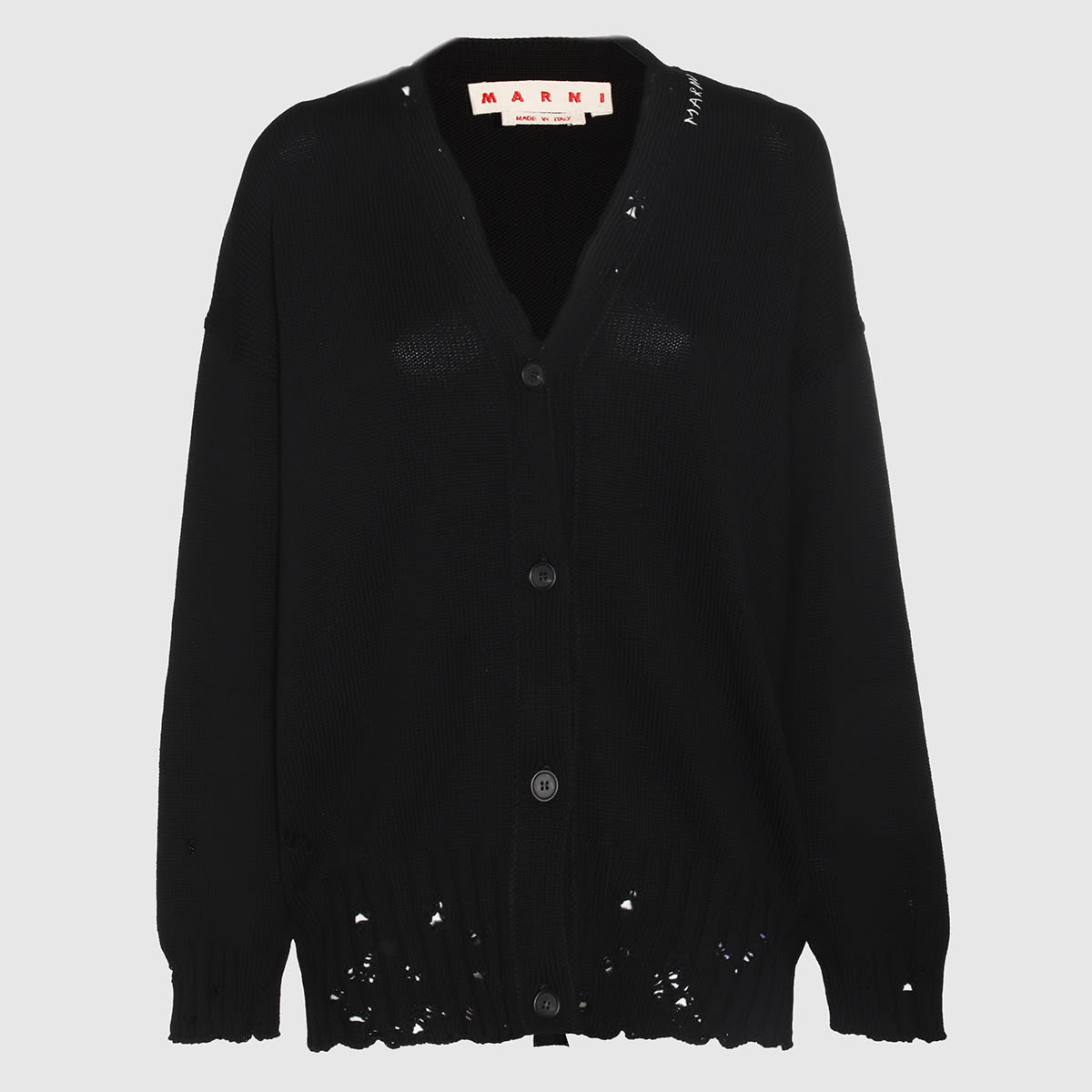 Shop Marni Black Cotton Knitwear