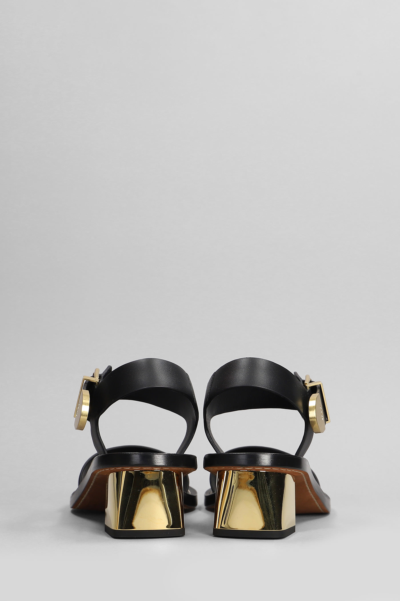 Shop Chloé Rebecca Sandals In Black Leather