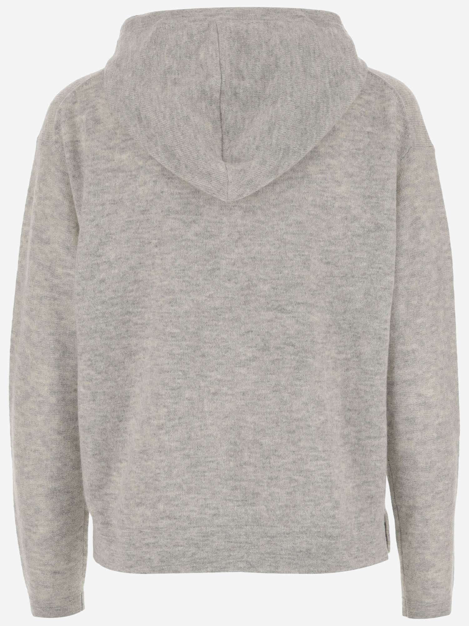 Shop Allude Wool And Cashmere Sweatshirt In Grey