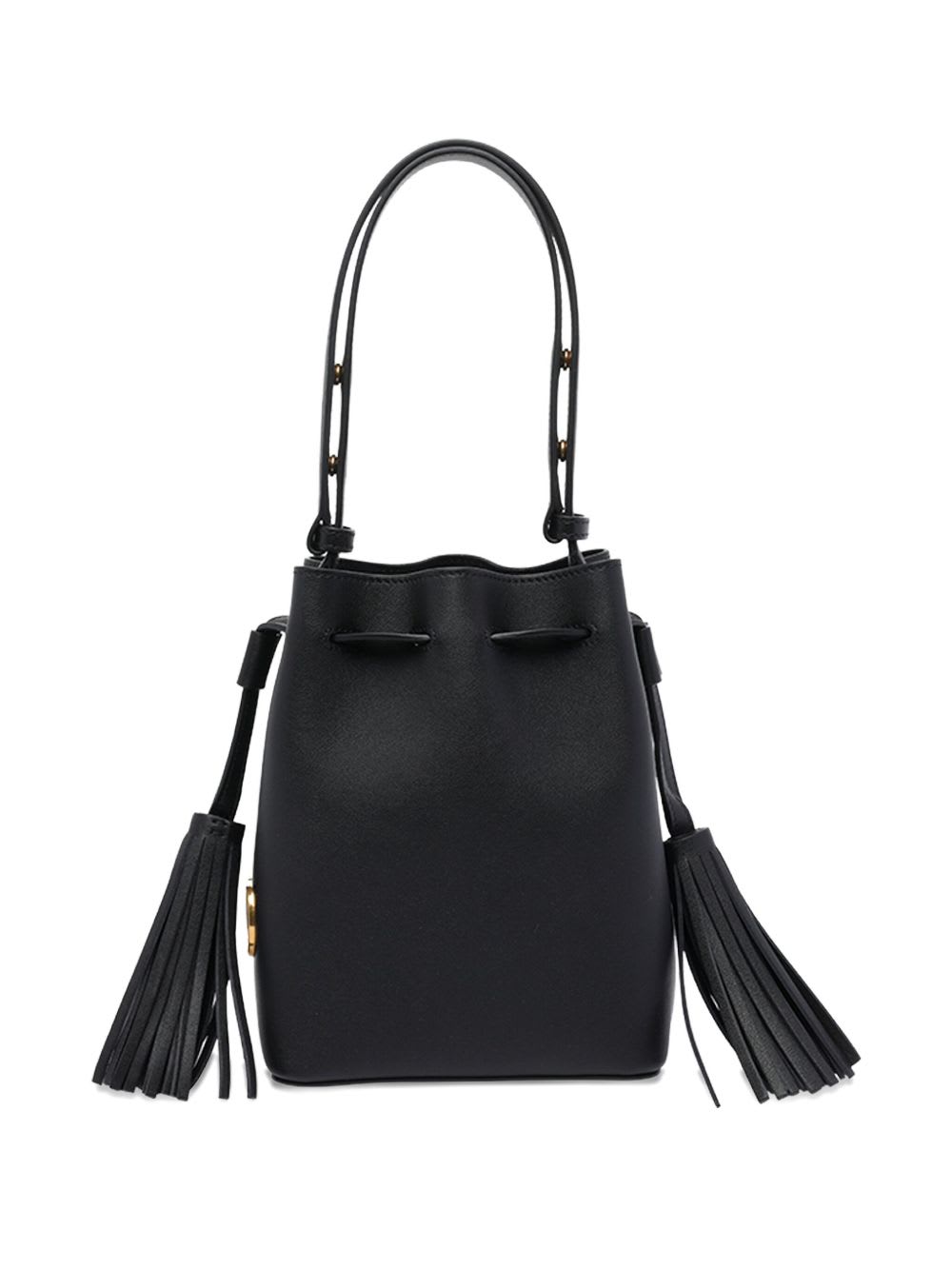 Valentino So Seau Small Leather Bucket Bag In Black