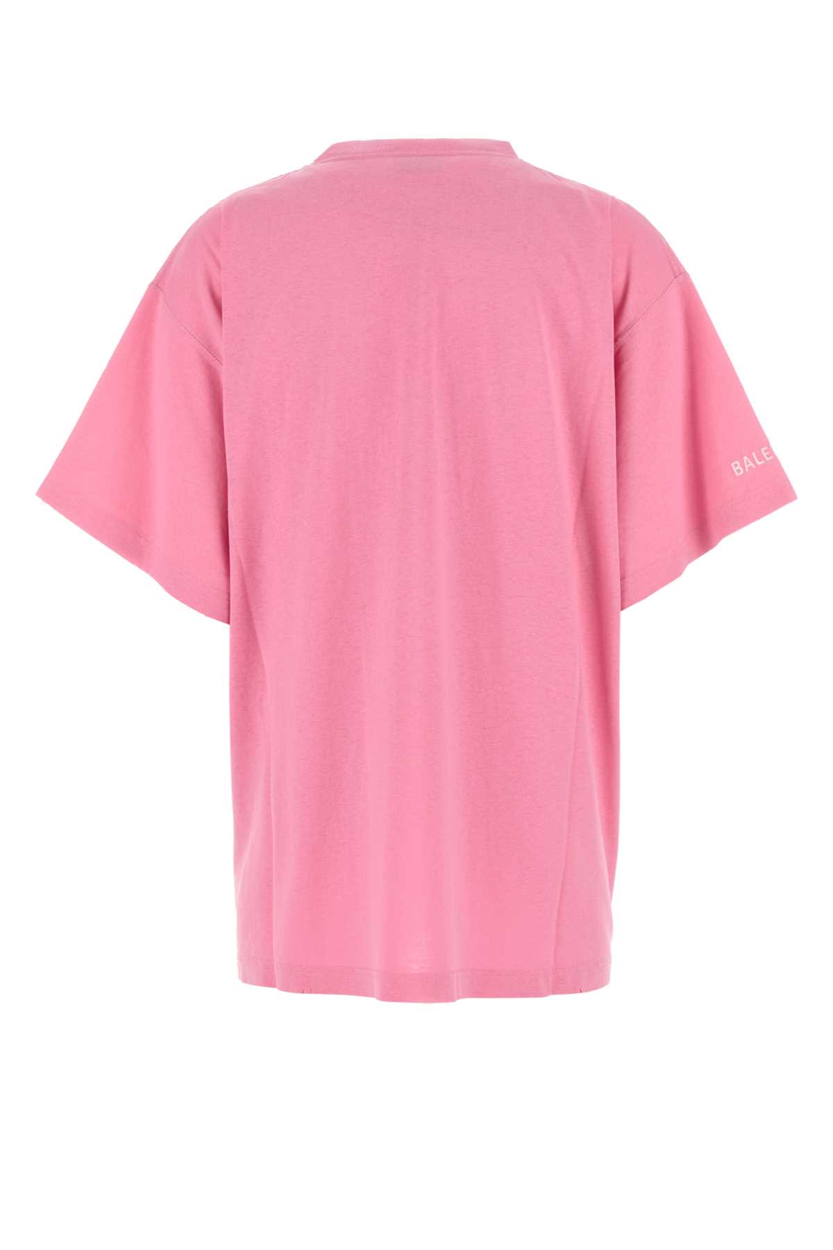 Balenciaga Vip Team Crewneck Graphic T-shirt In Pink