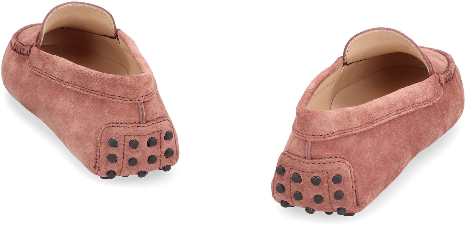 Shop Tod's Gommino Suede Loafers In Pink