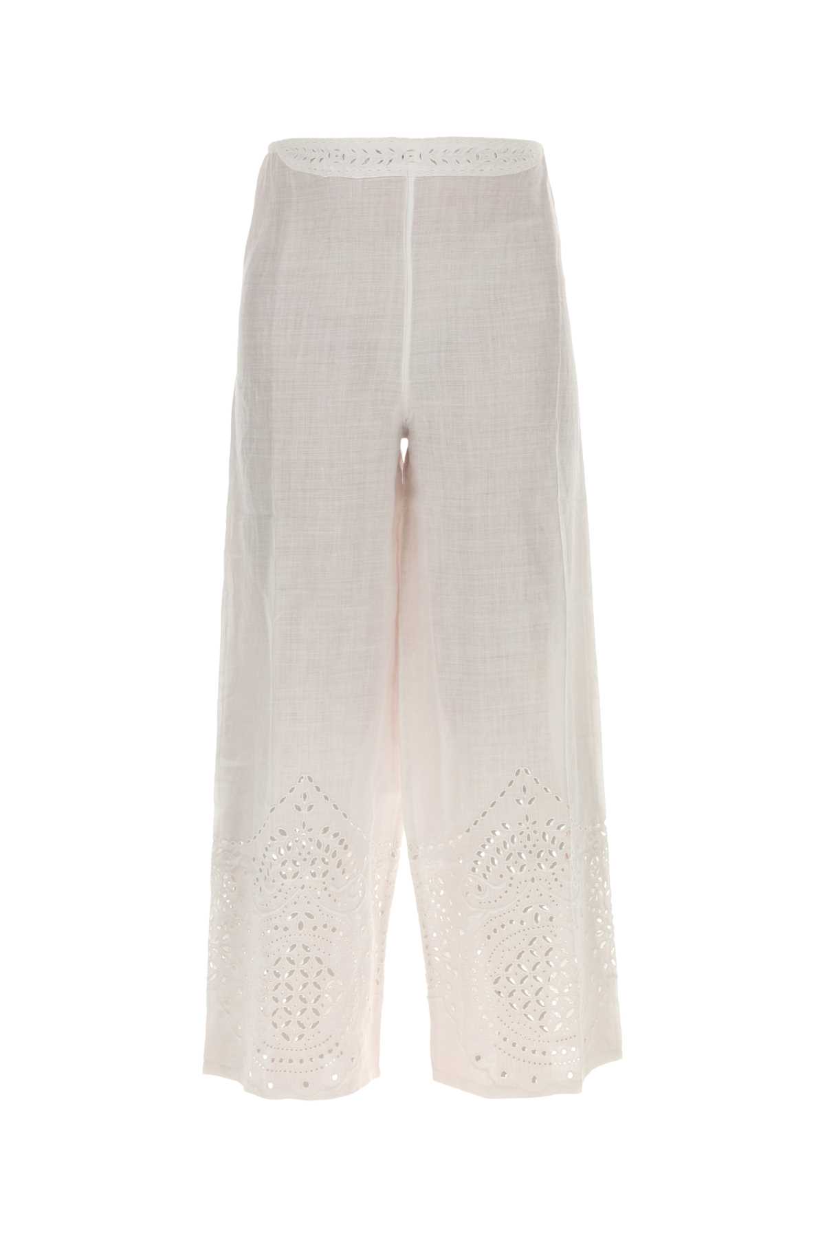 Bode White Linen Belvoir Pant In White