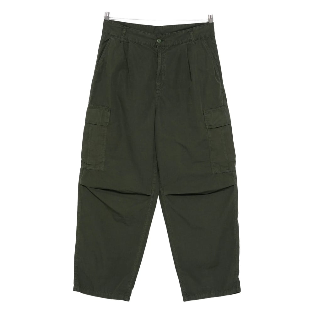 Carhartt Cargo Trousers With Belt Loops And Multiple Pockets In Green