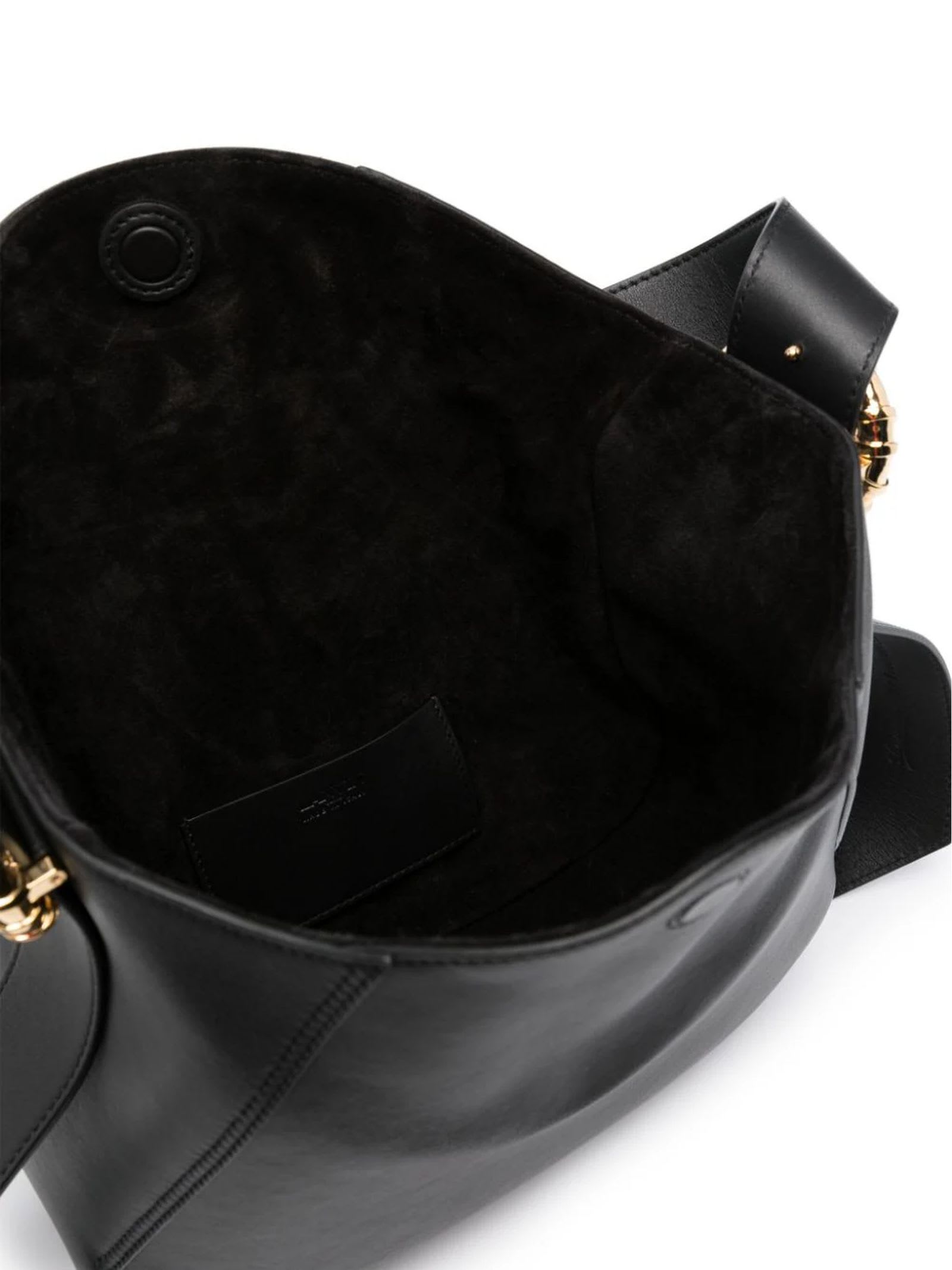 Shop Lanvin Melodie Hobo Shoulder Bag In Black