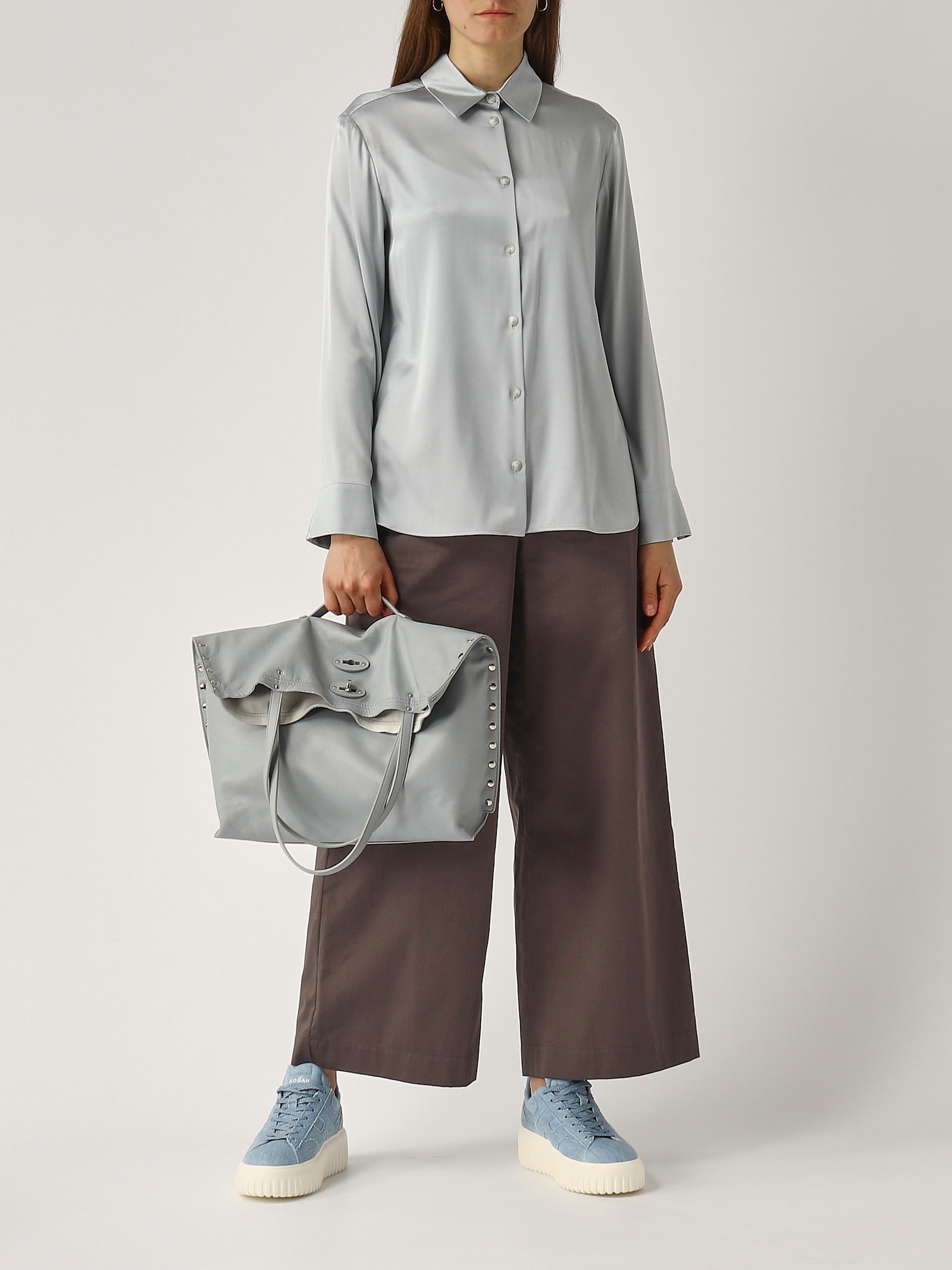 Max Mara Kadiak Shirt In Azzurro Polvere