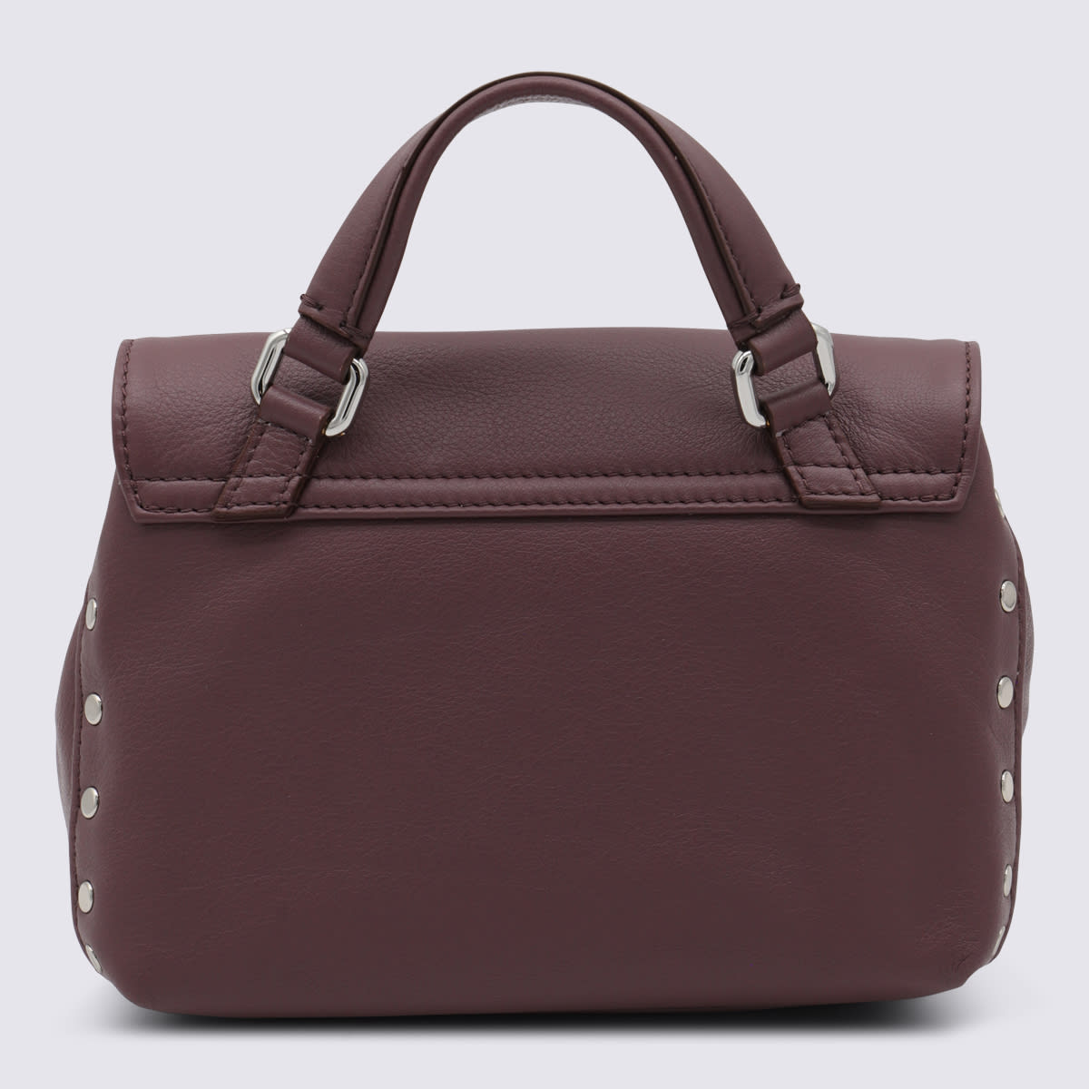 Zanellato Red Leather Postina Baby Top Handle Bag In Red