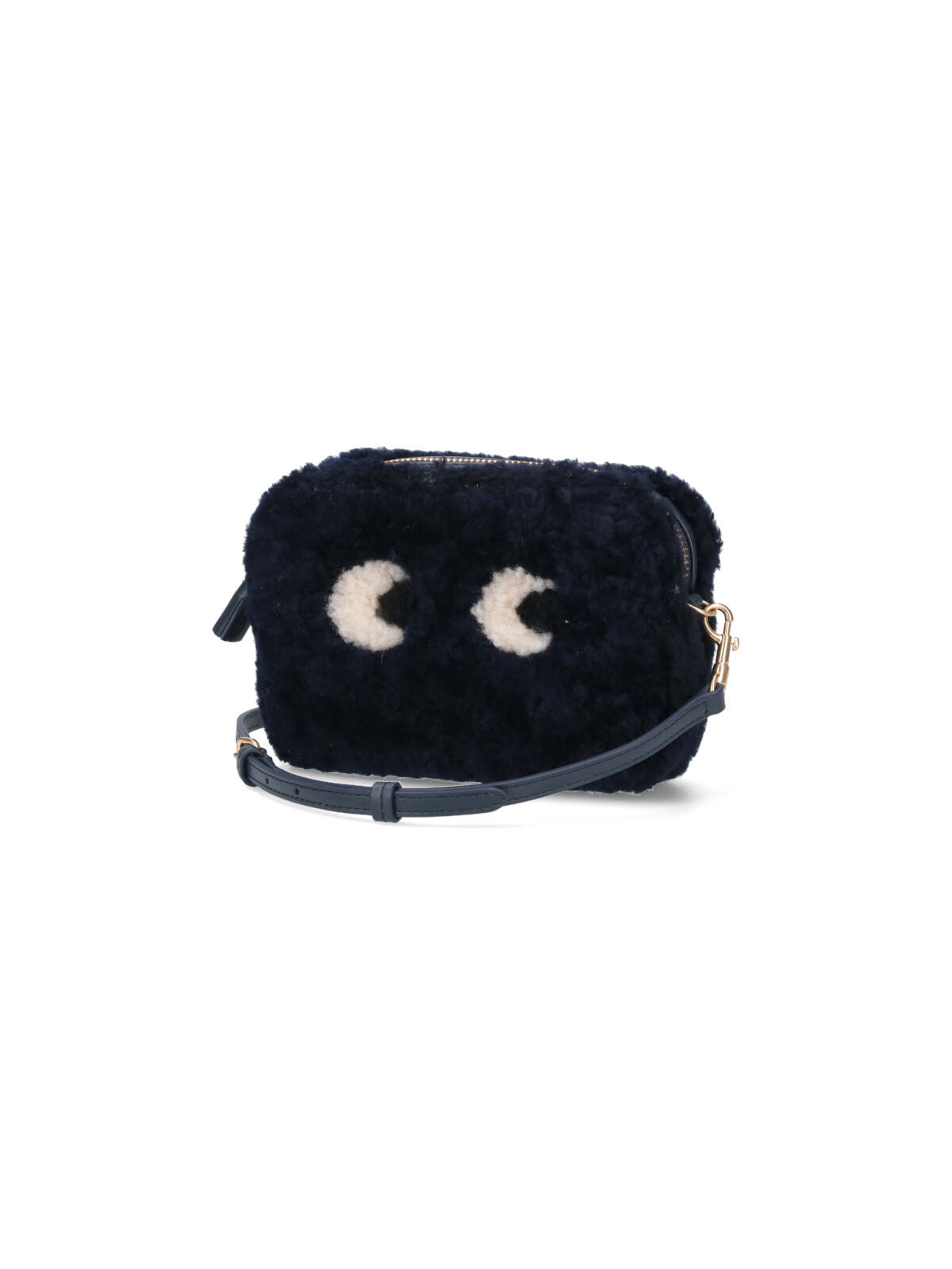 Shop Anya Hindmarch Mini Eyes Crossbody Bag In Black