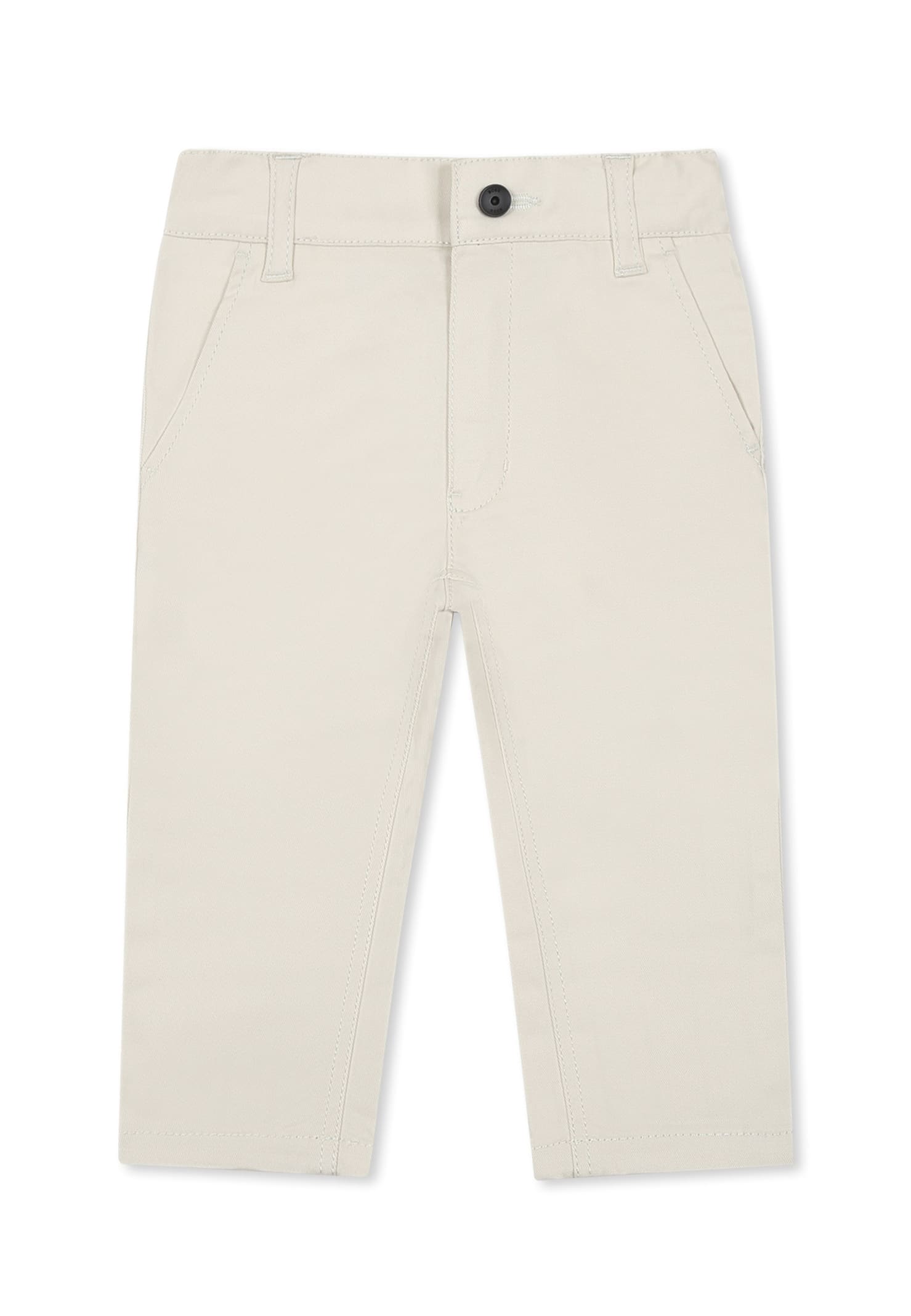 Hugo Boss Beige Trousers For Baby Boy In Beige