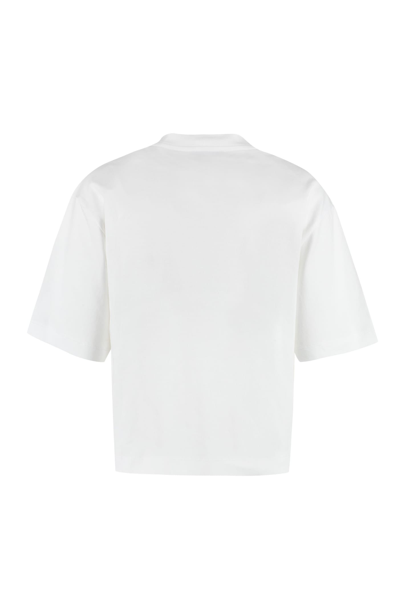 Shop Vince Cotton Crew-neck T-shirt In Owt White