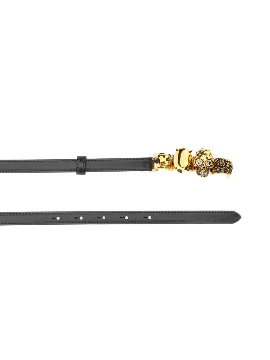 Shop Alexander Mcqueen Belt The Knuckle In Black