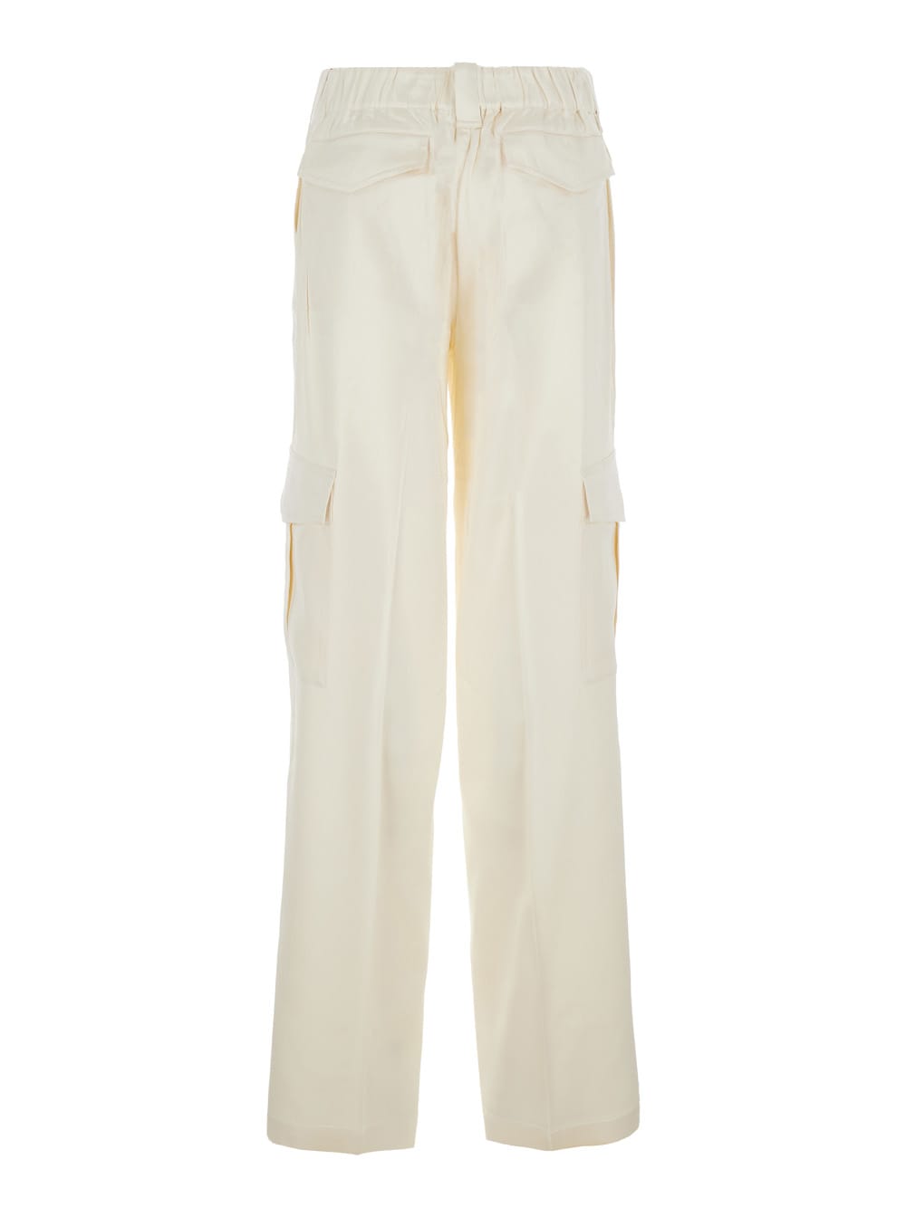 Phoebe Philo Beige Jeans With Belt Loops And Tapered Leg In Denim Woman In Neutral