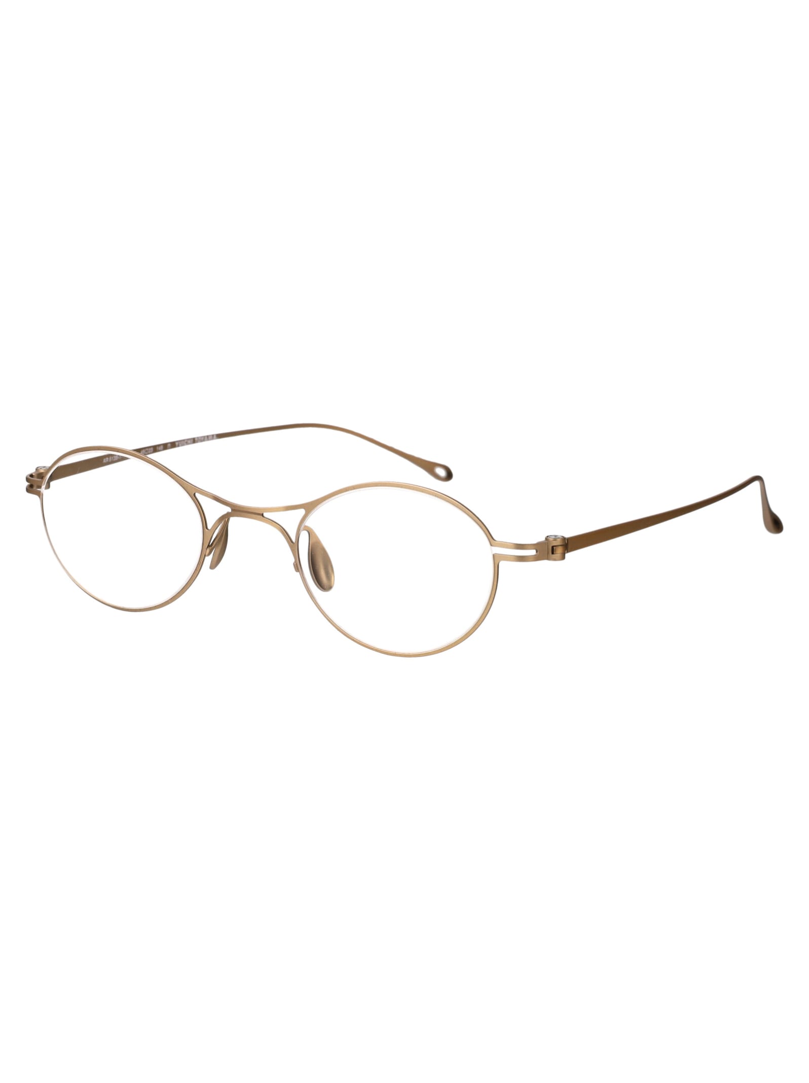 Giorgio Armani 0ar5135t Glasses In 3355 Matte Pale Gold
