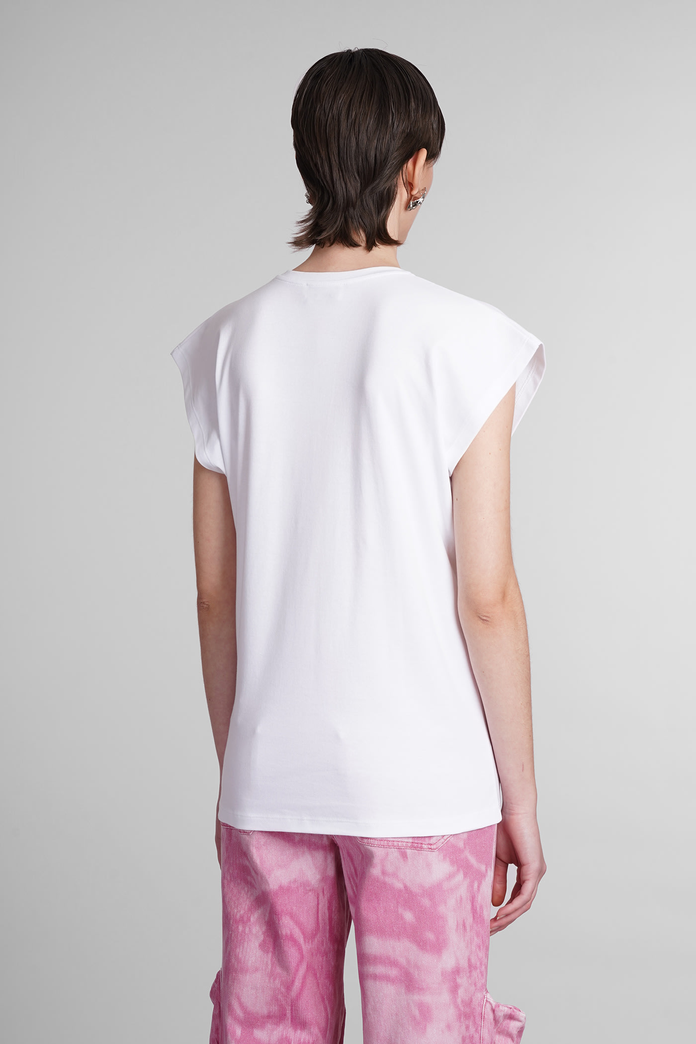 Shop Blumarine T-shirt In White Cotton