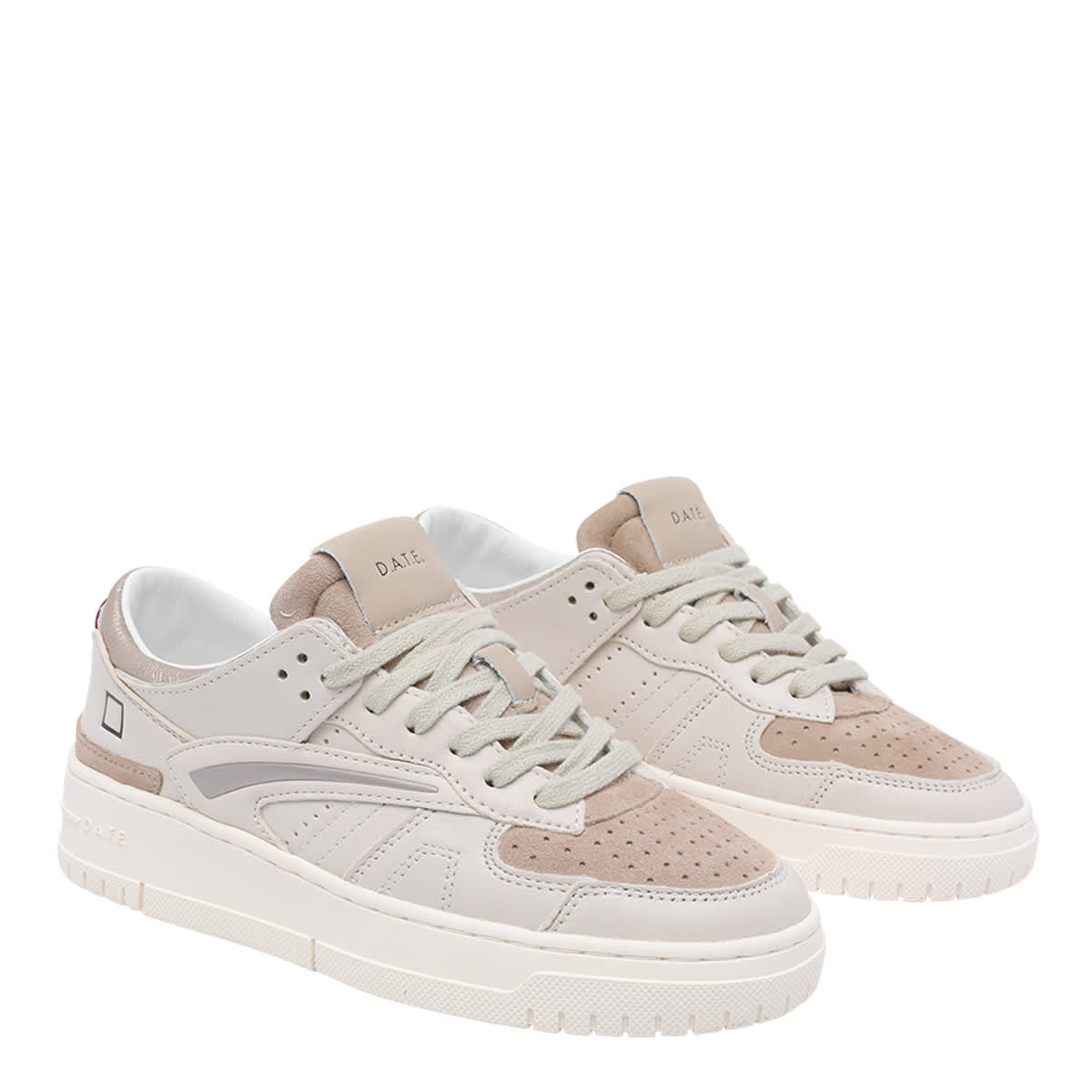 Date Torneo Suede Leather Sneakers In Pink