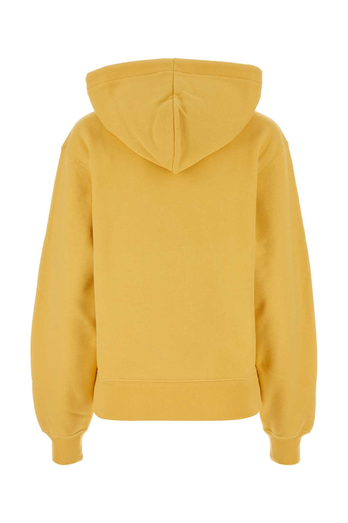 Saint Laurent Yellow Cotton Oversize Sweatshirt In Jaunenaturel