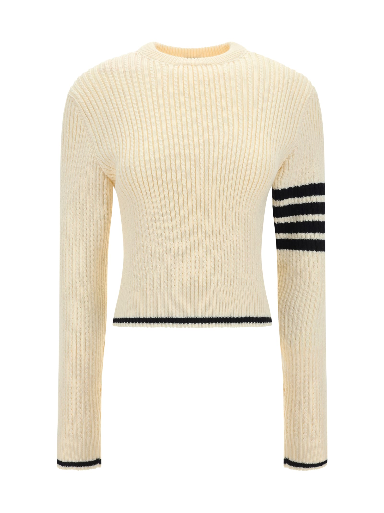 Shop Thom Browne Sweater In White