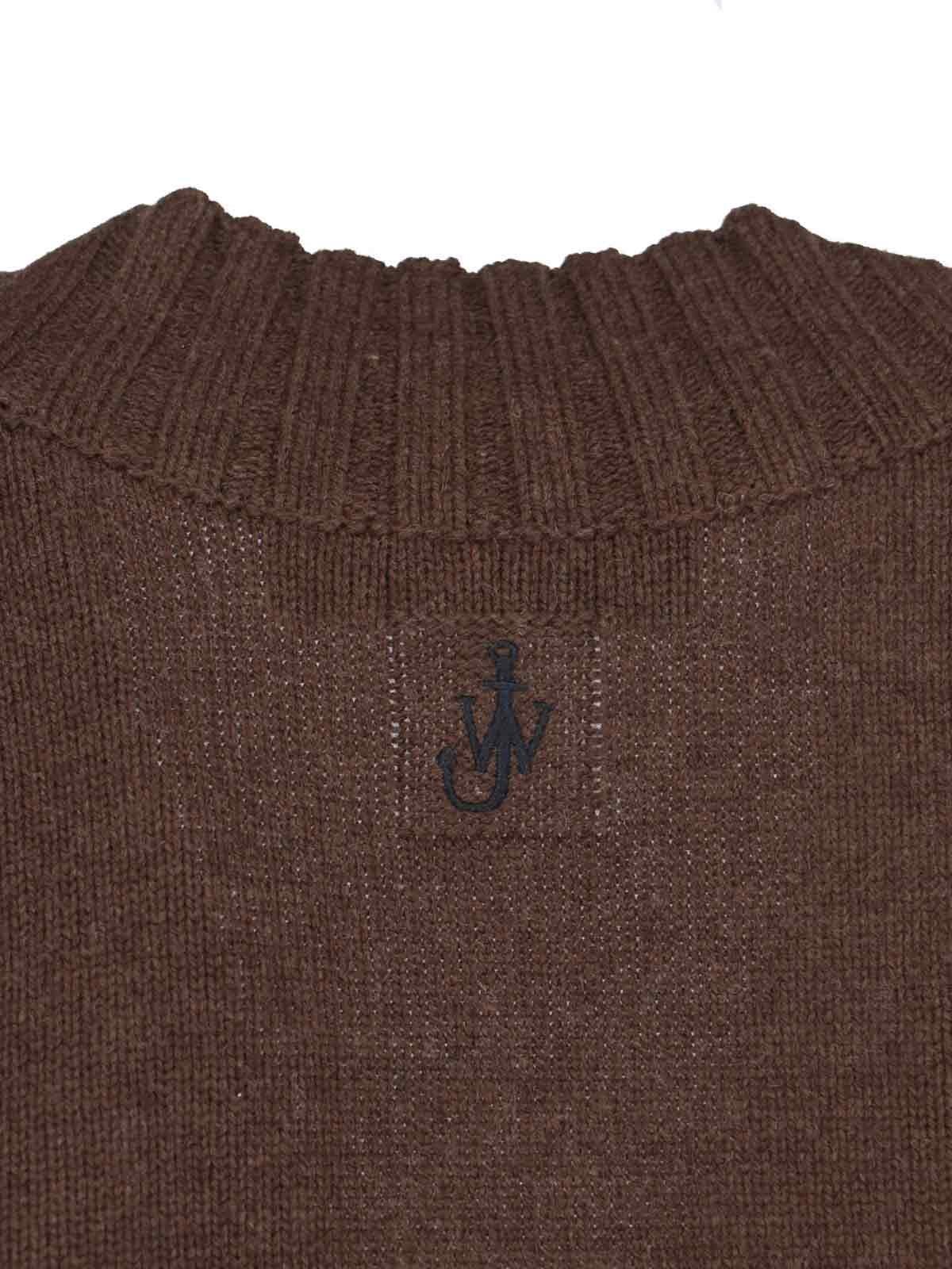 Shop Jw Anderson V-neck Sweater In Brown