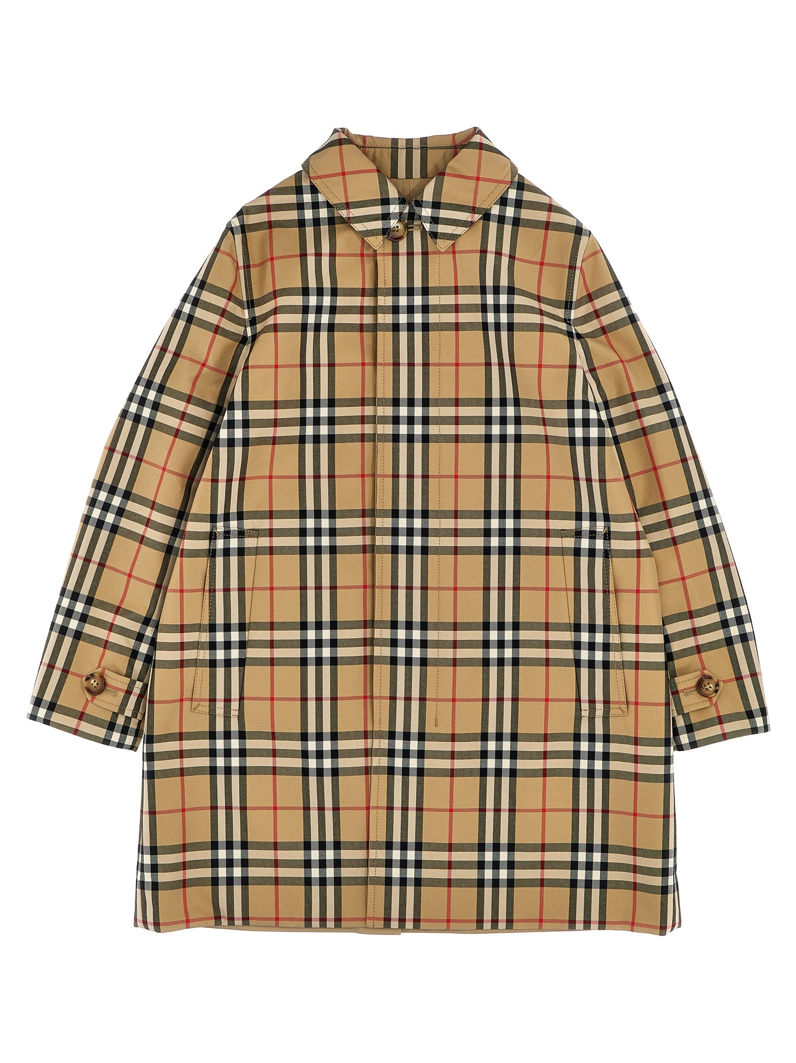 Burberry Kids' Reversible Trench Coat In Multicolor