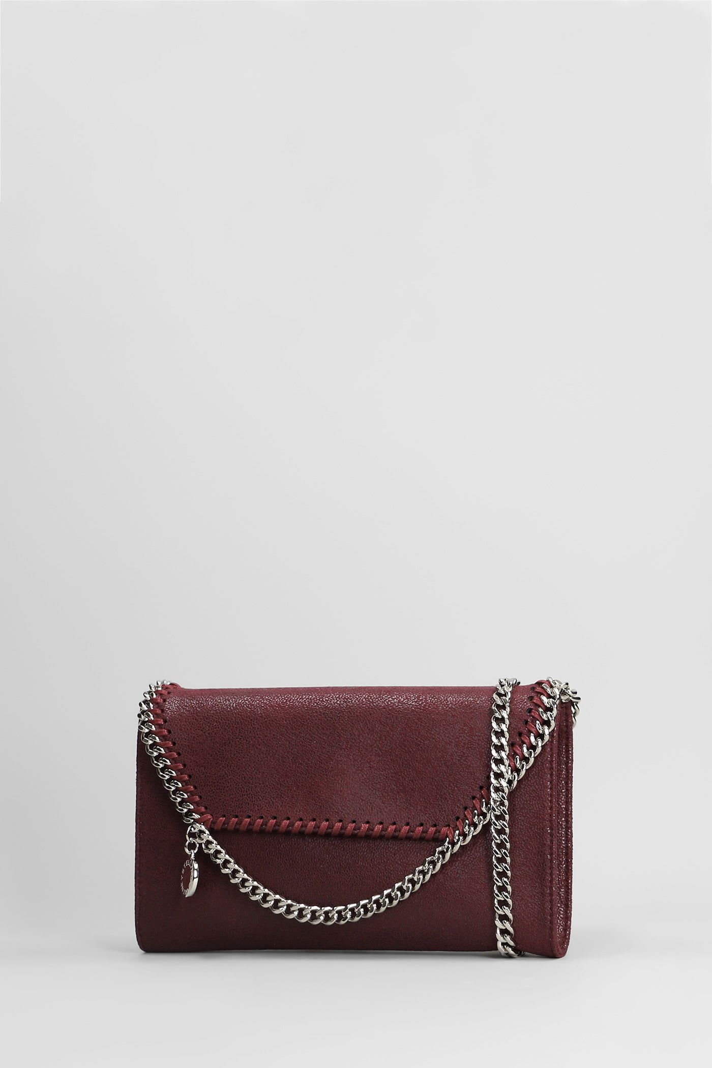 Stella Mccartney Falabella Wallet Shoulder Bag In Bordeaux Polyester In Burgundy