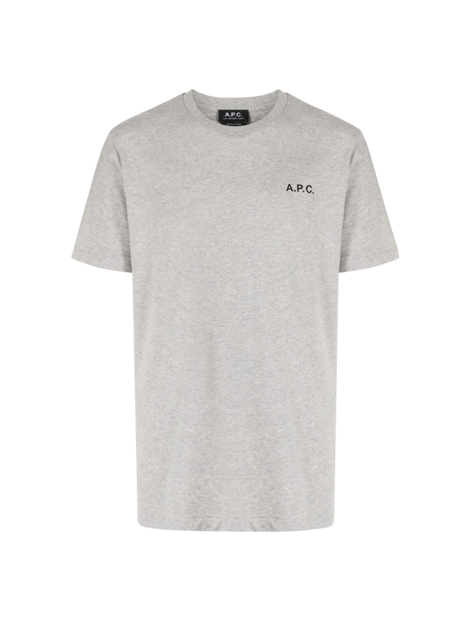 Apc T-shirt Wave In Plb Heathered Light Grey