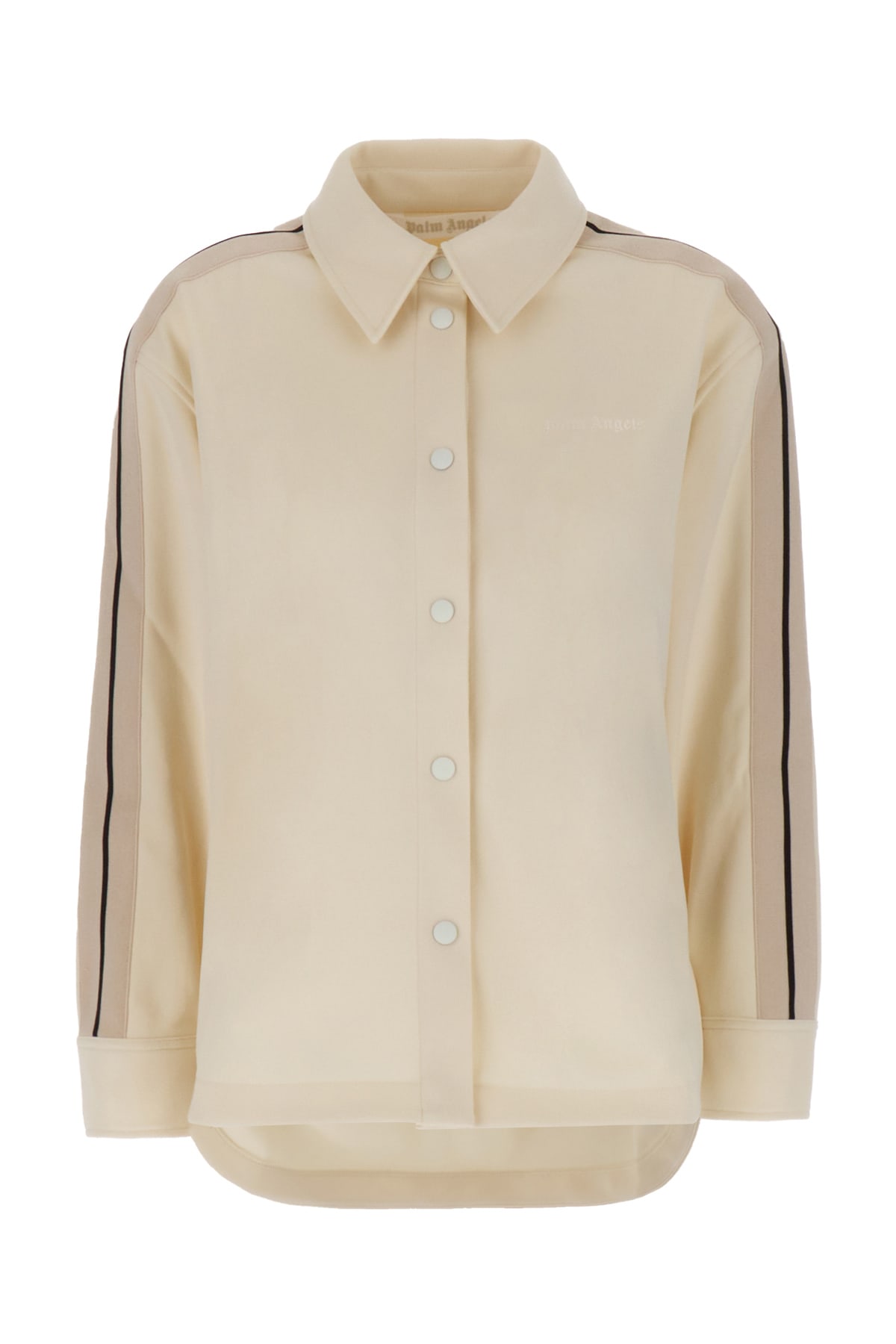 Shop Palm Angels Ivory Polyester Oversize Shirt In 0403