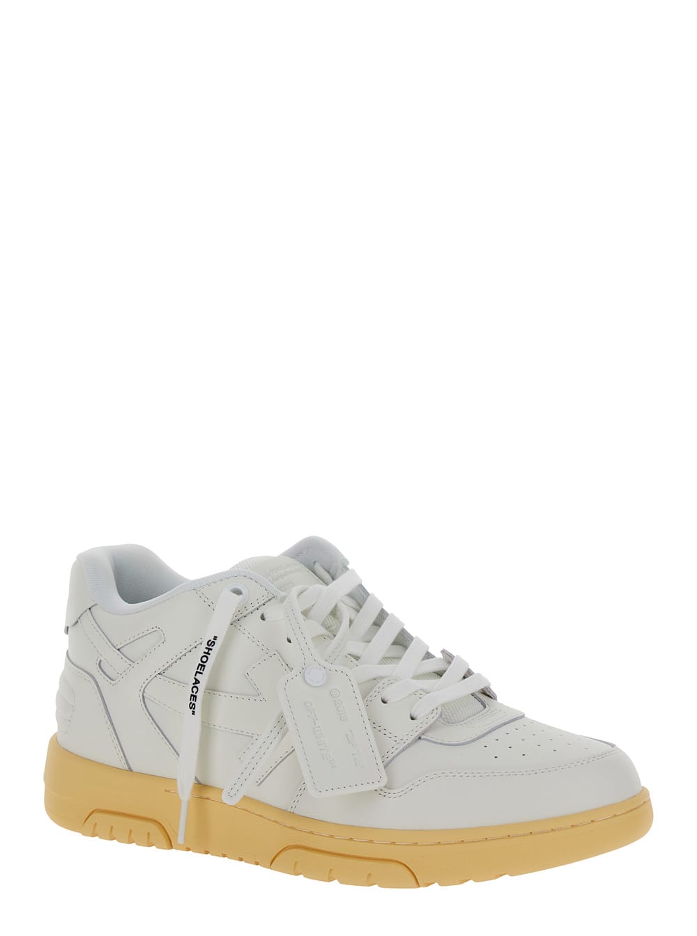 Shop Off-white Out Of Office White Low Top Sneakers With Arrow Motif In Leather Man