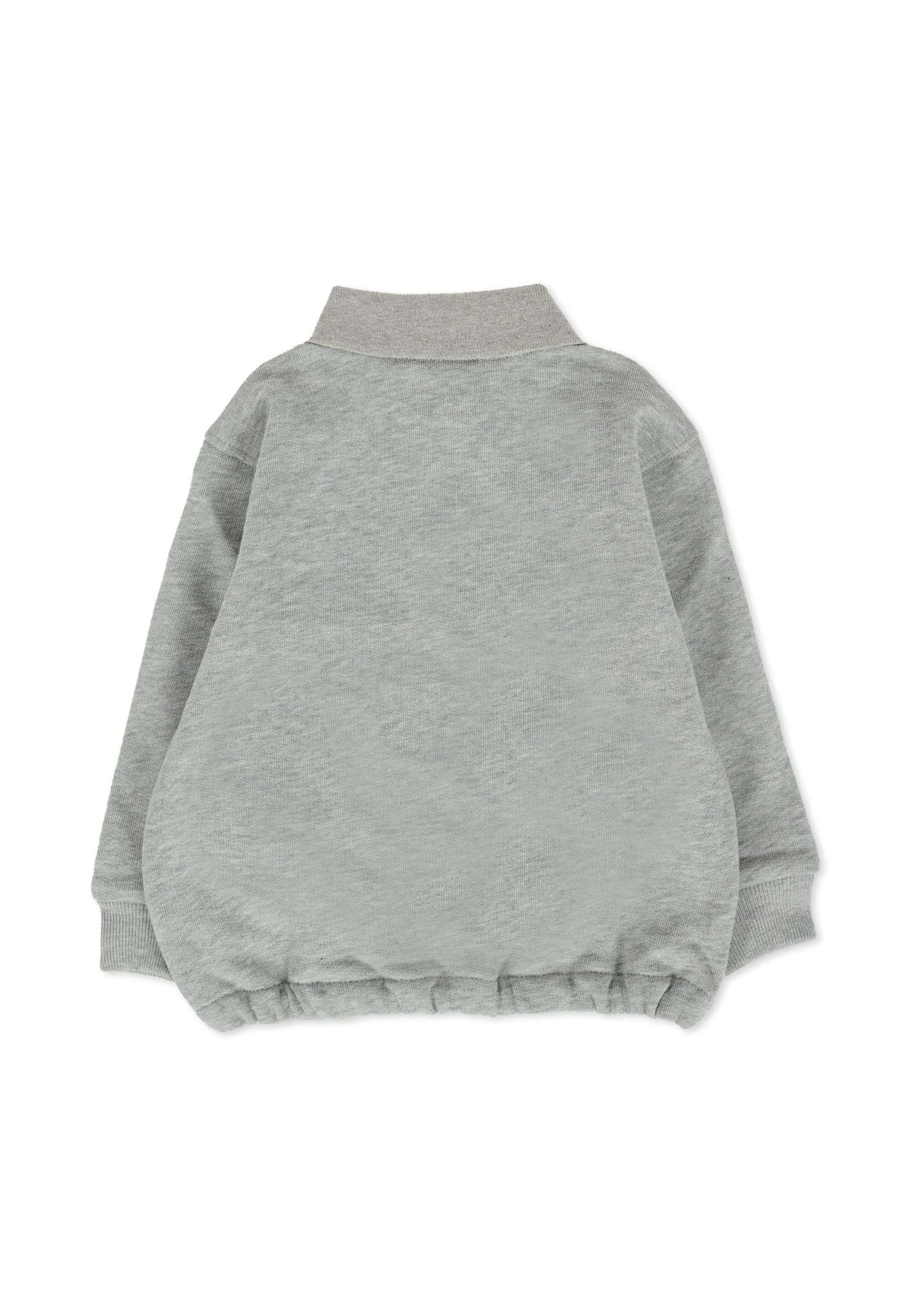 Gucci Grey Sweatshirt For Baby Boy With Web Detail In Gray