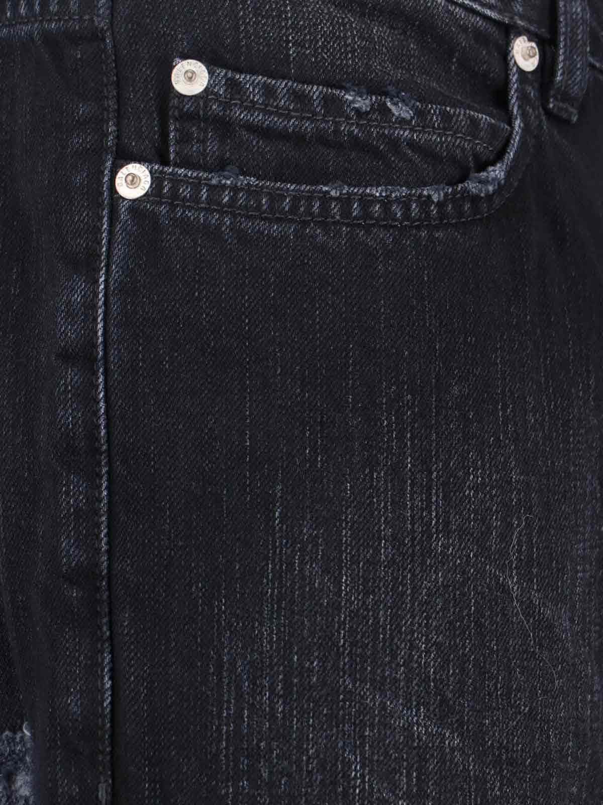 Balenciaga Men Distressed Jeans In Black