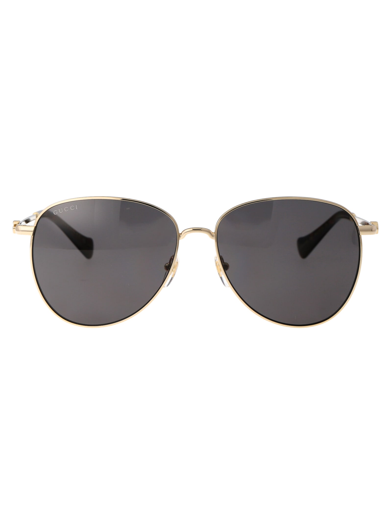 Gucci Sunglasses In 001 Gold Gold Grey