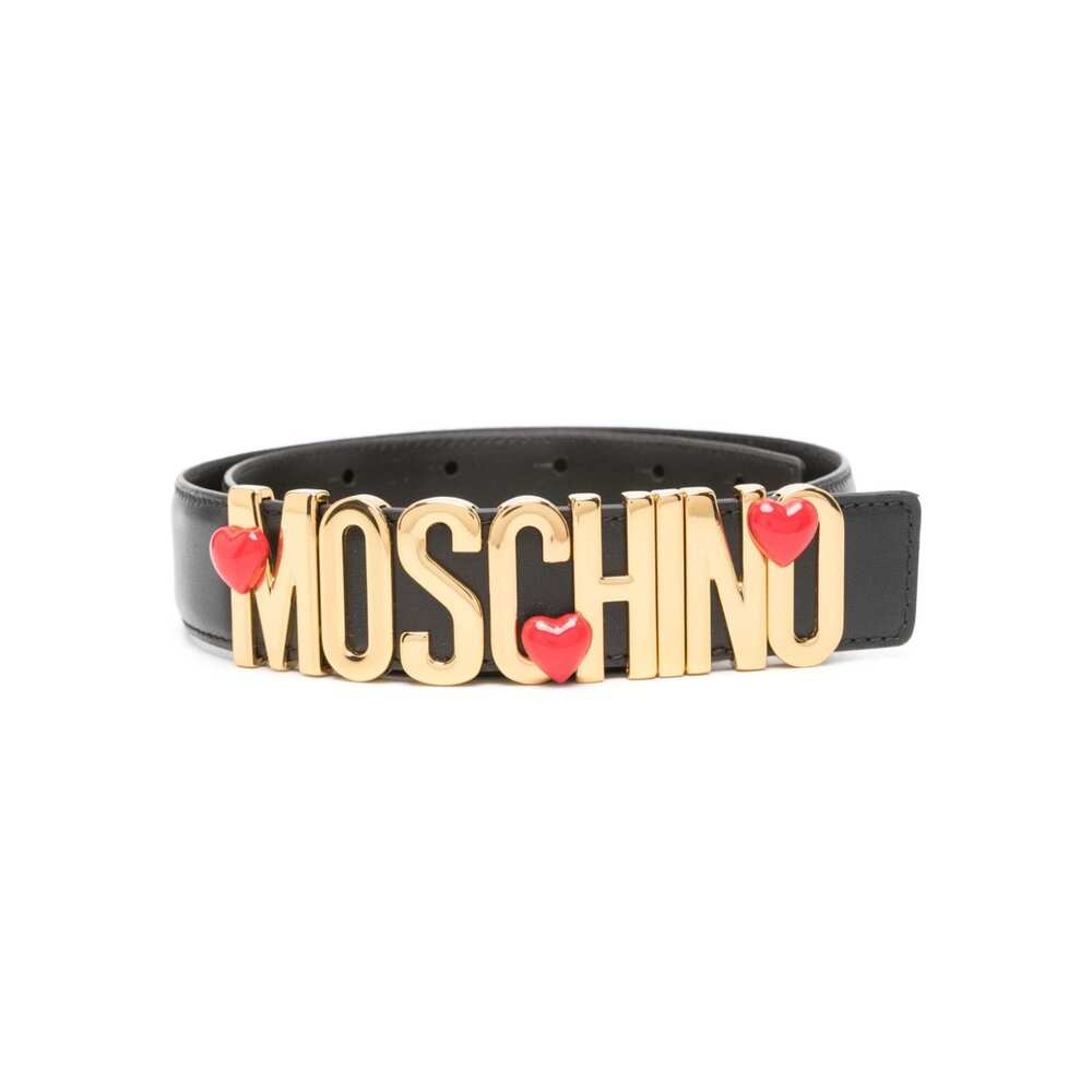 Shop Moschino Belt In Black