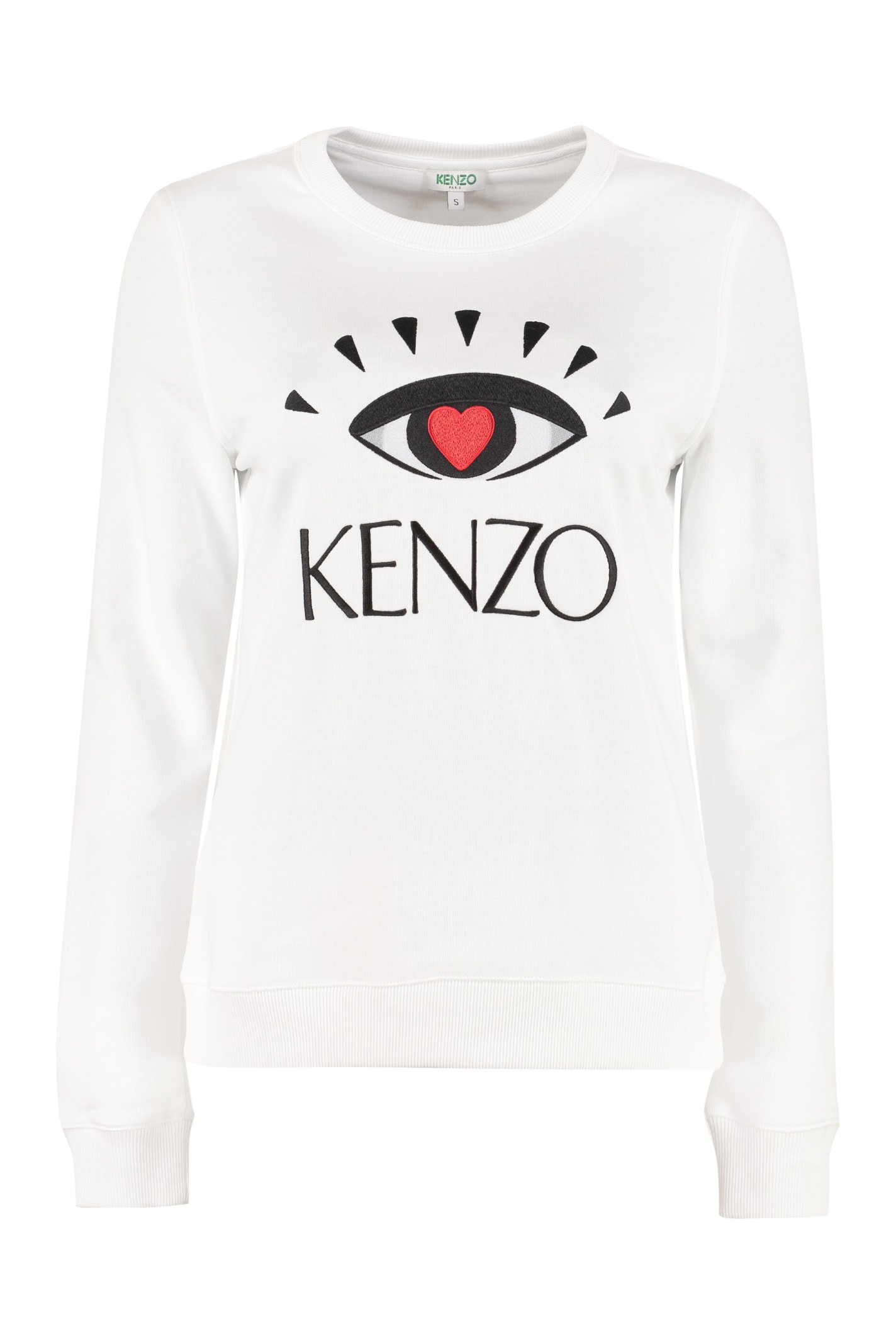 kenzo white eye sweatshirt