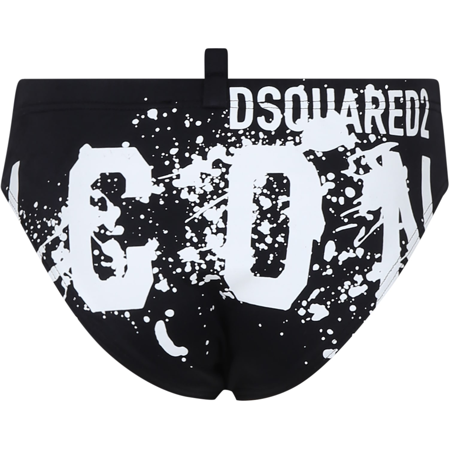 Shop Dsquared2 Black Swim Briefs For Boy With Logo
