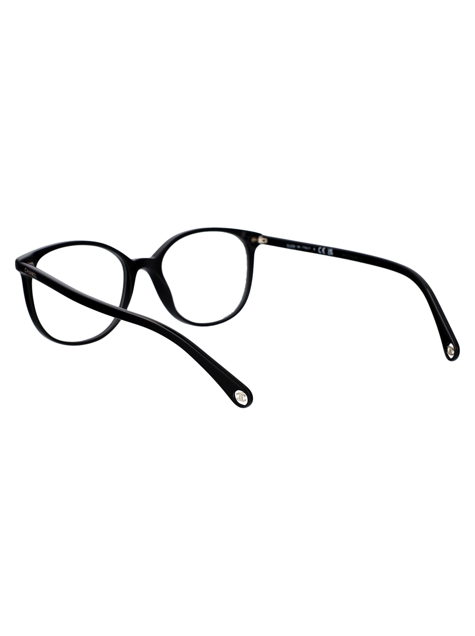 Pre-owned Chanel 0ch3432 Glasses In C501 Black