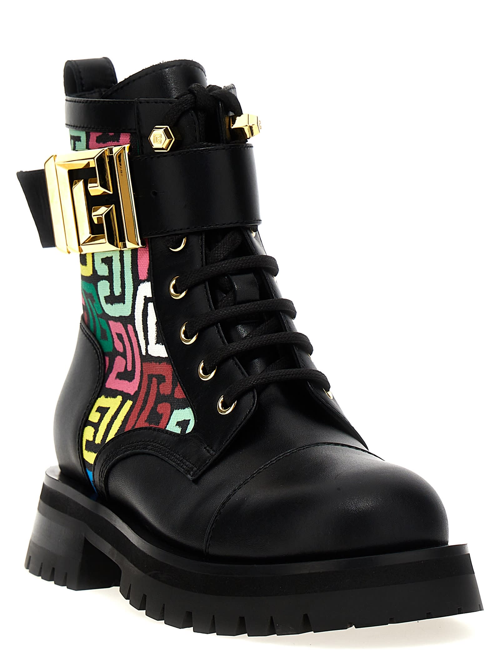 Shop Balmain Charlie Ankle Boots In Multicolor