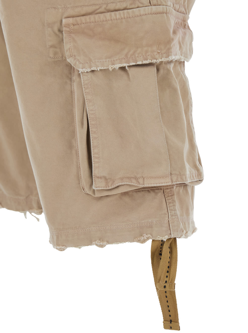 Shop Erl Unisex Classic Cargo Shorts Woven In Beige